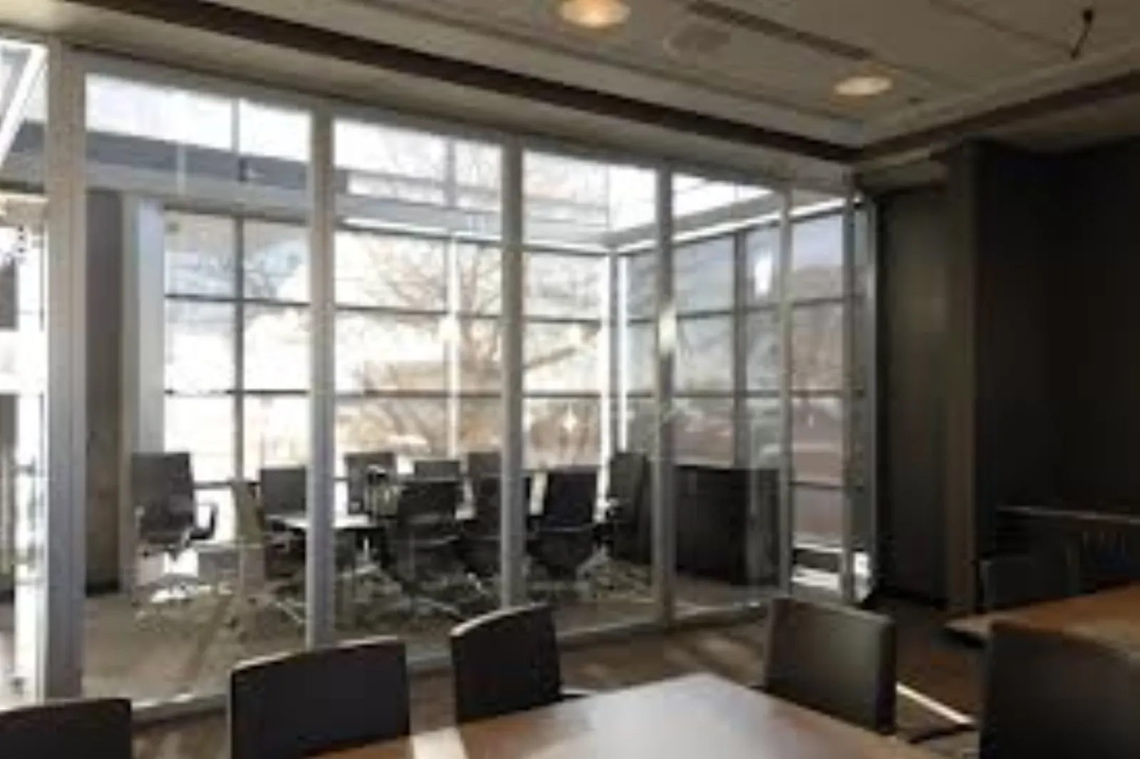 Aluminum-framed commercial windows