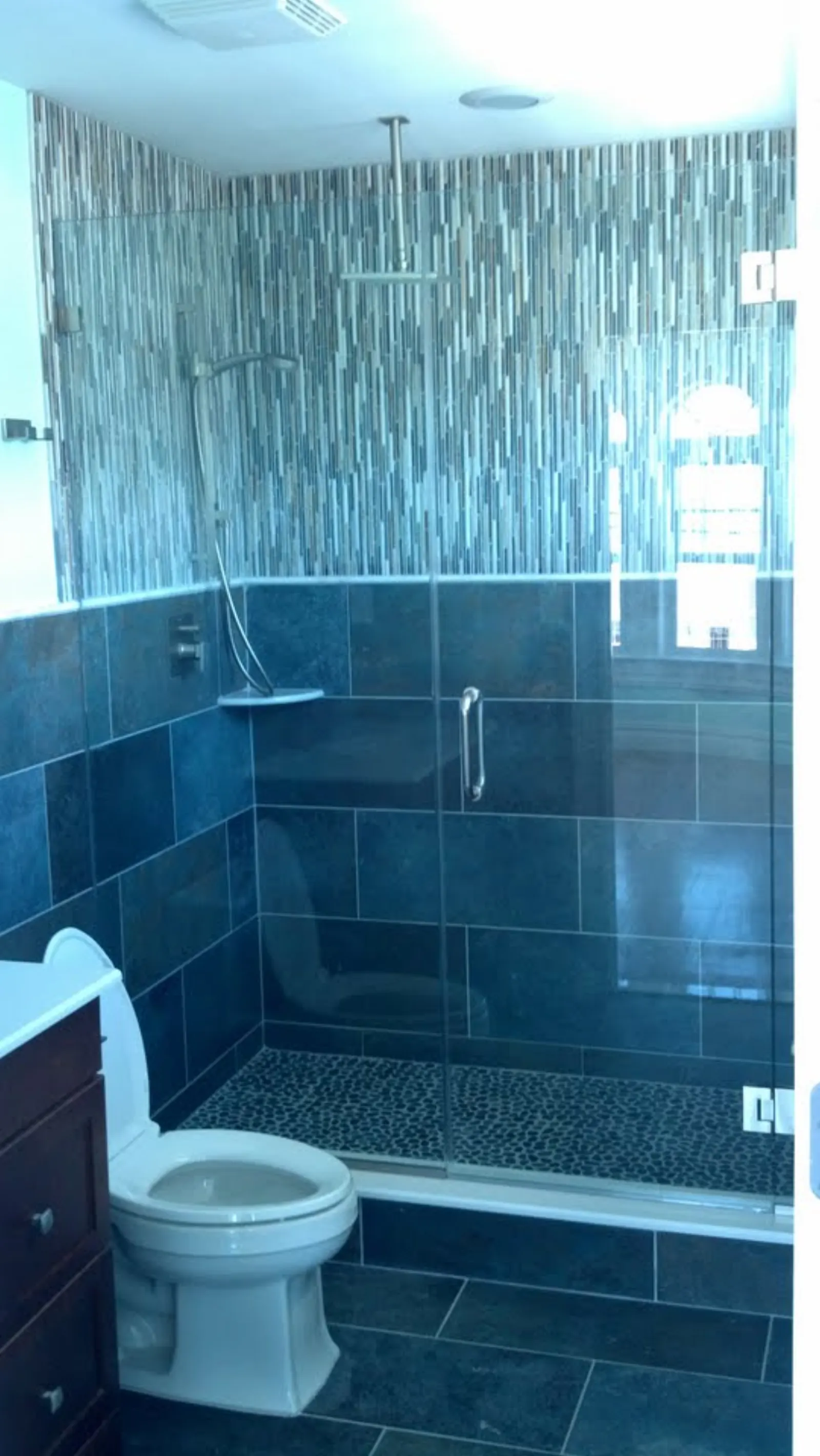 Shore house bath — door two of three