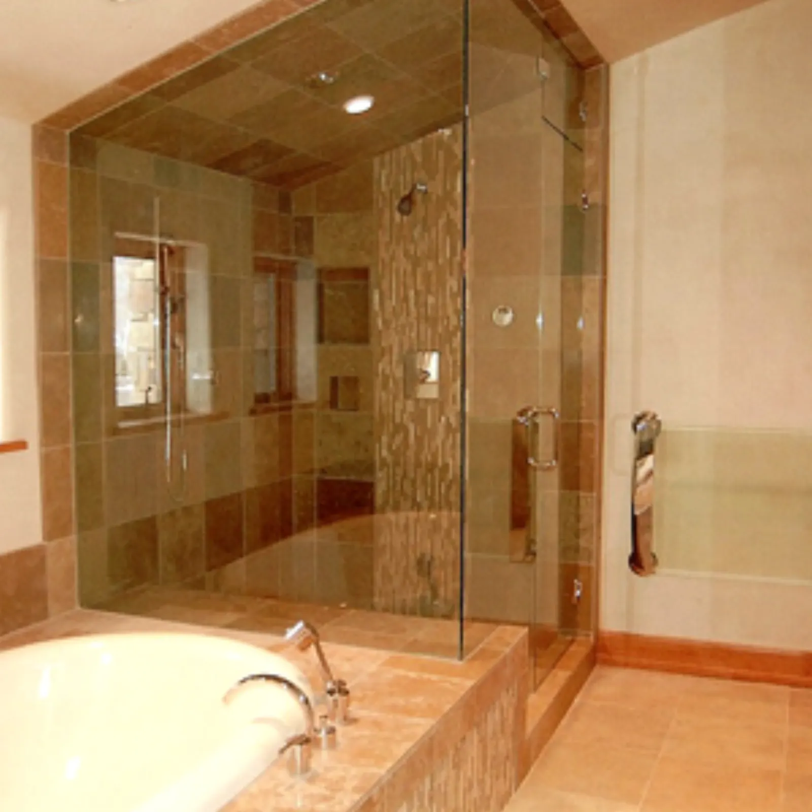 Custom shower door — residential